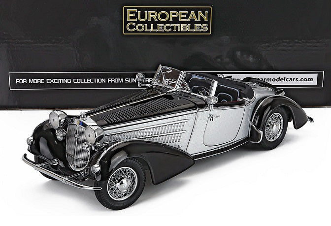Horch 855 Roadster 1939 negru/argintiu - 1/18 Sun Star