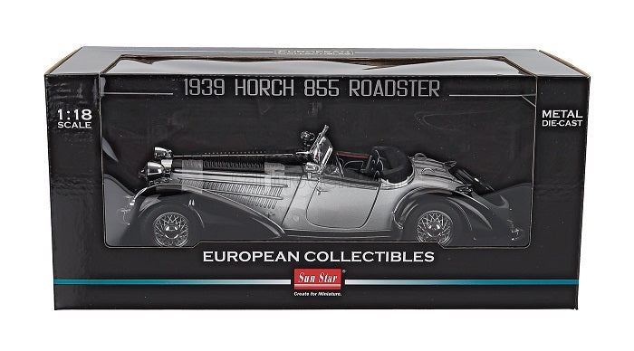 Horch 855 Roadster 1939 negru/argintiu - 1/18 Sun Star