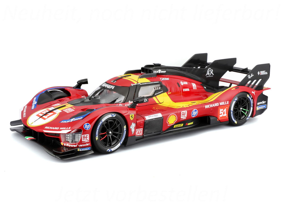 Ferrari 499P LMH #51 LeMans 24h 2025 - 1/18 Bburago