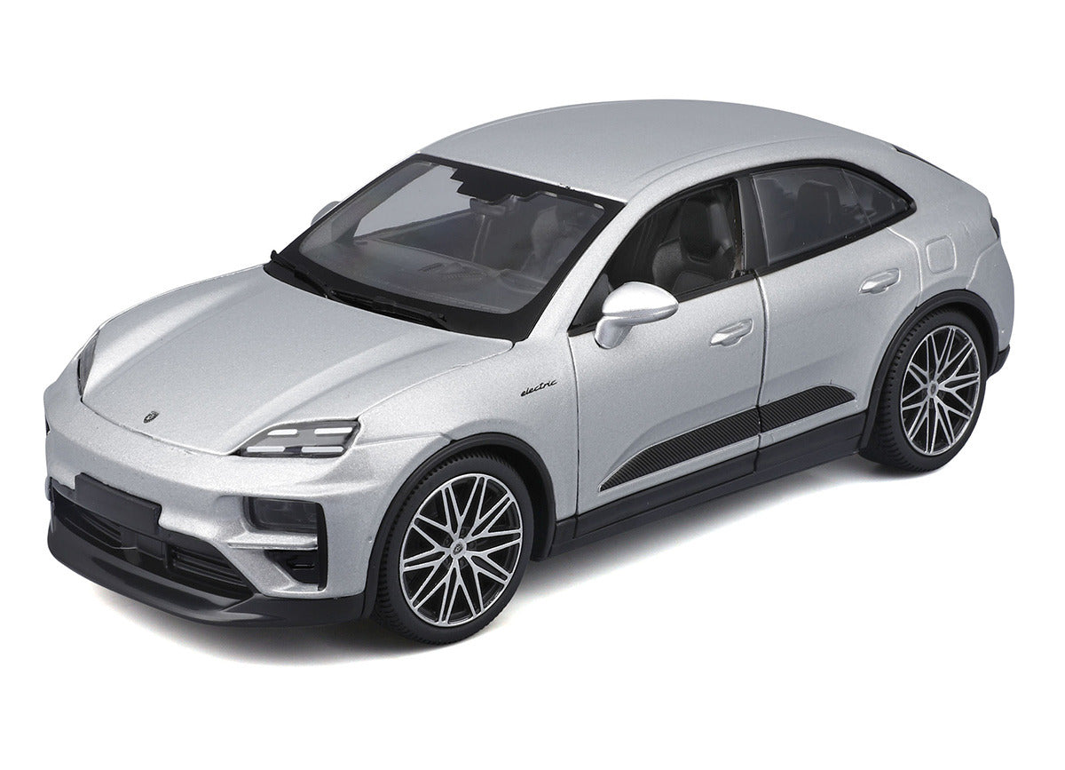 Porsche Macan Turbo electric argintiu - 1/24 Bburago