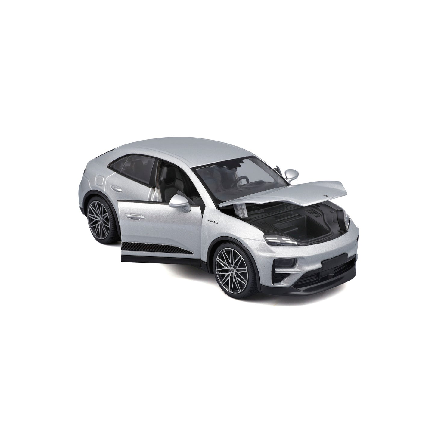 Porsche Macan Turbo electric argintiu - 1/24 Bburago