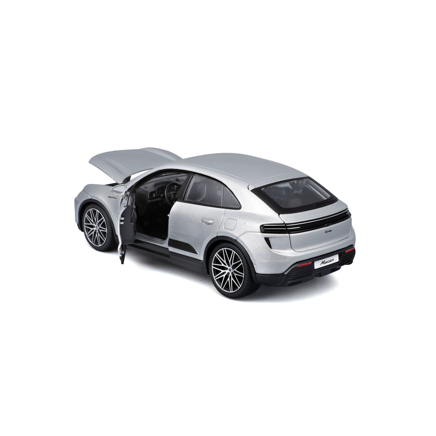 Porsche Macan Turbo electric argintiu - 1/24 Bburago