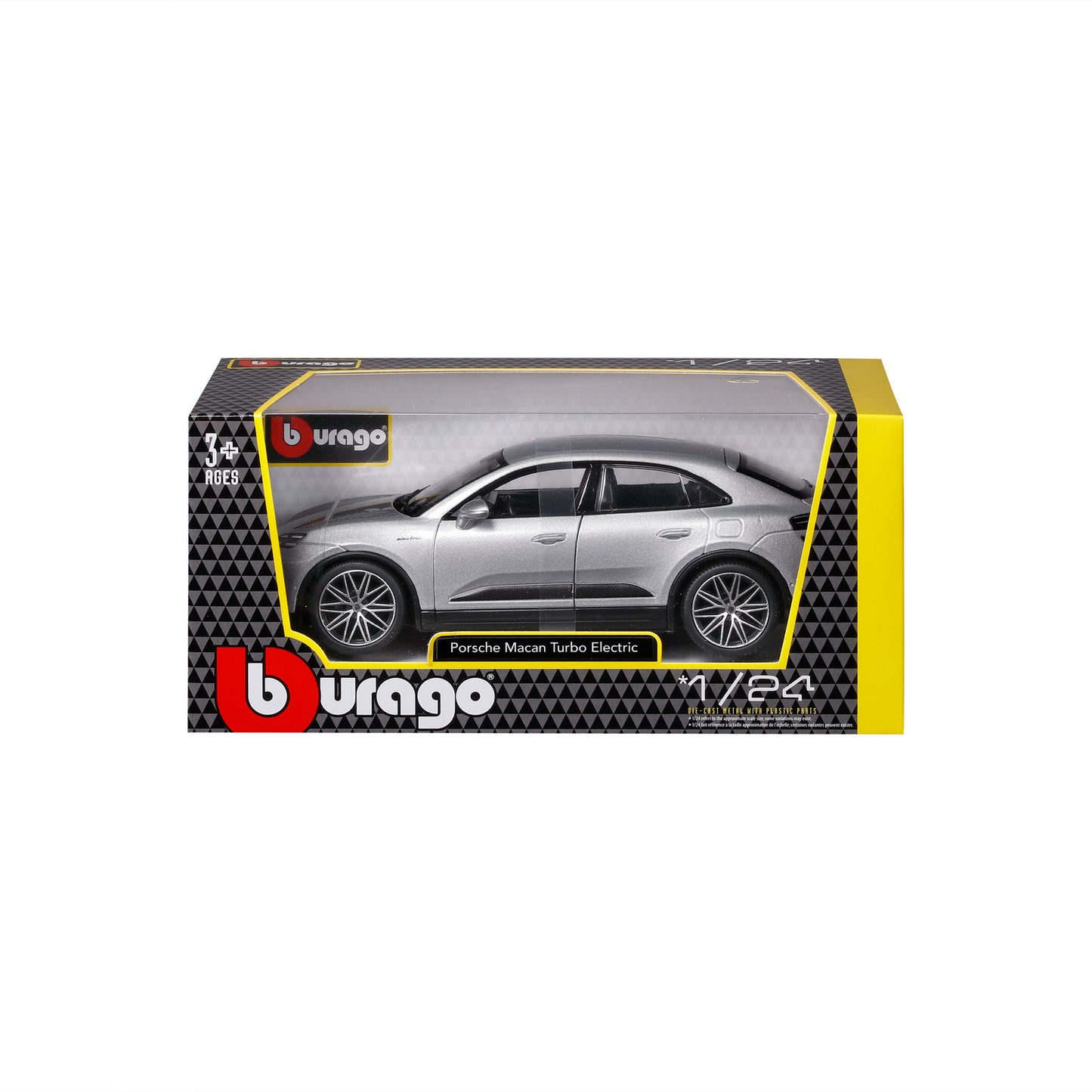 Porsche Macan Turbo electric argintiu - 1/24 Bburago