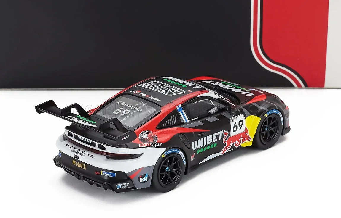 Porsche 911 GT3 Cup #69 K.Rovanpera Zolder Porsche Cup Benelux 2024 - 1/18 Ixo Modelcars