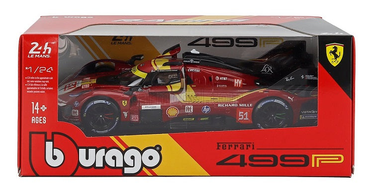 Ferrari 499P #51 3rd 24h LeMans 2025 Giovinazzi, Guidi, Calado - 1/24 Bburago