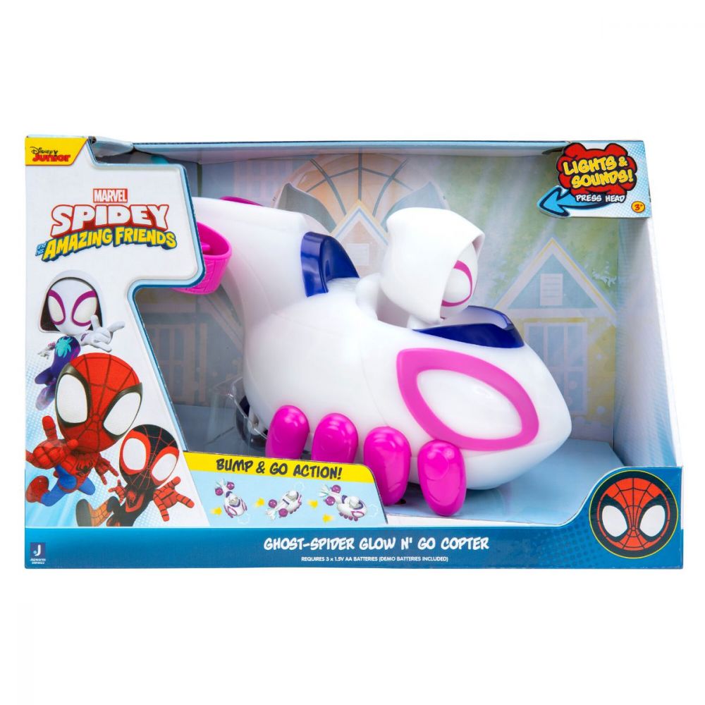 Masinuta Spidey Amazing Friends Light Show - Ghost Spider