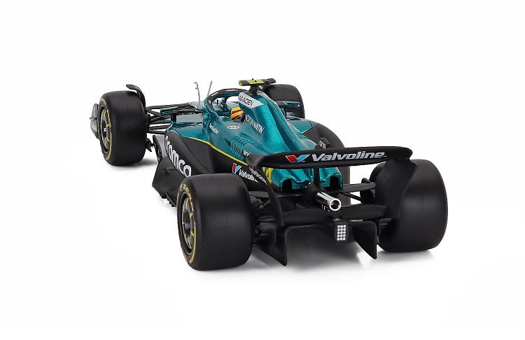 Formula 1 Aston Martin AMR25 Fernando Alonso cu vitrina plexiglass - 1/24 Bburago