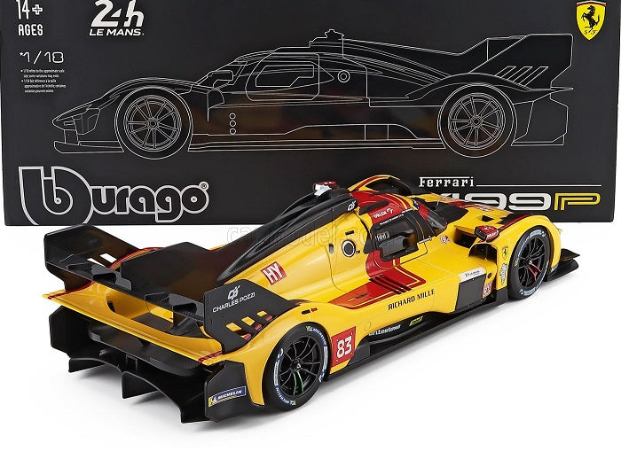 Ferrari 499P #83 Kubica-Hanson-Ye #83 Winner Le Mans 2025 cu vitrina plexiglass - 1/18 Bburago Signature