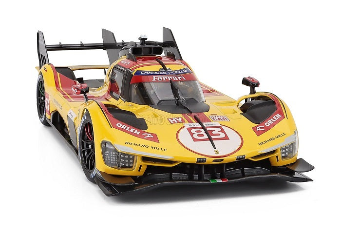 Ferrari 499P #83 Kubica-Hanson-Ye #83 Winner Le Mans 2025 cu vitrina plexiglass - 1/18 Bburago Signature