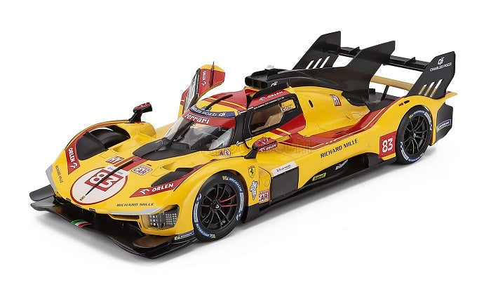 Ferrari 499P #83 Kubica-Hanson-Ye #83 Winner Le Mans 2025 cu vitrina plexiglass - 1/18 Bburago Signature