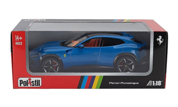 Ferrari Purosangue albastru - 1/18 Polistil