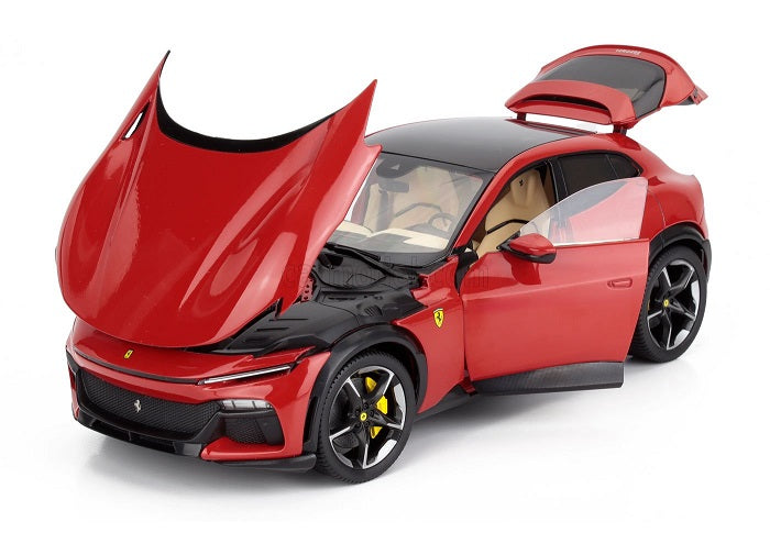 Ferrari Purosangue rosu cu interior crem - 1/18 Polistil