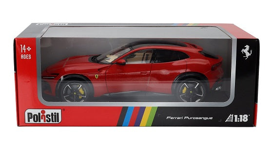 Ferrari Purosangue rosu cu interior crem - 1/18 Polistil