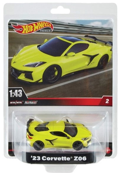 Corvette Z06 galben 2023 - 1/43 Hot Wheels Premium