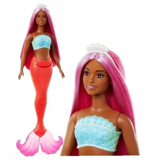 Papusa Barbie - Sirena cu par roz