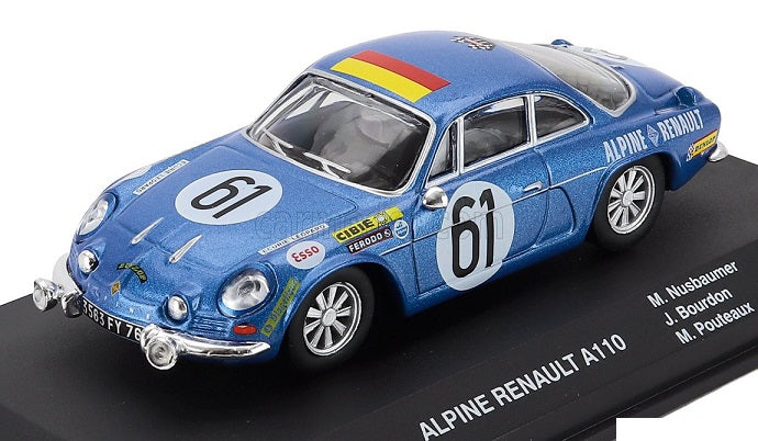 Renault Alpine A110 1968 -#61 cu vitrina plexiglass - 1/43 Edicola