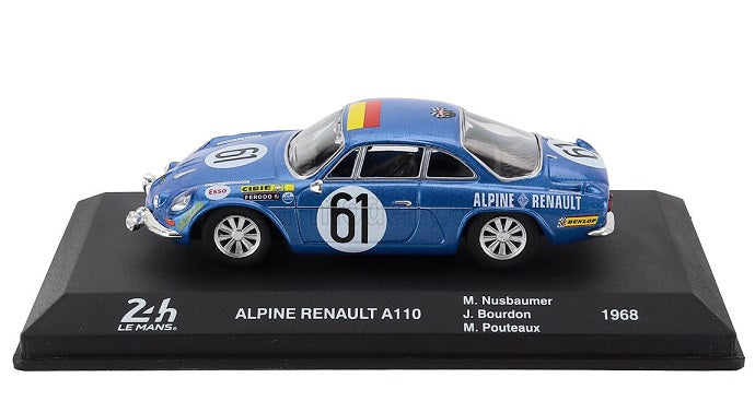 Renault Alpine A110 1968 -#61 cu vitrina plexiglass - 1/43 Edicola