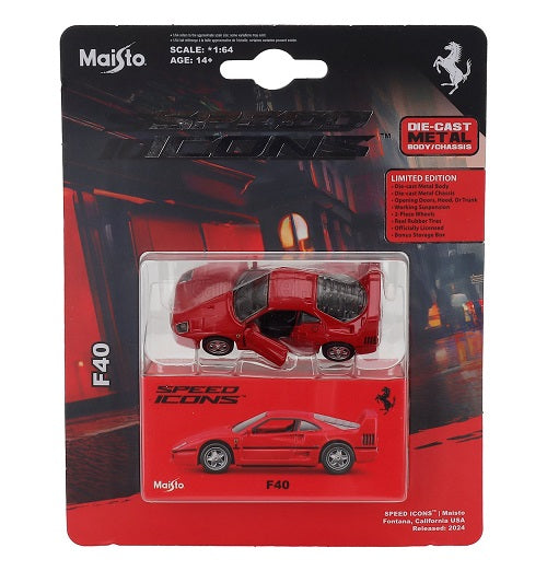Ferrari F40 rosu Speed Icons - 1/64 Maisto