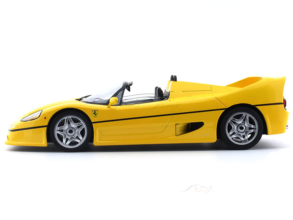 F50 open top 1995 galben cu vitrina plexiglass -1/24 de Bburago