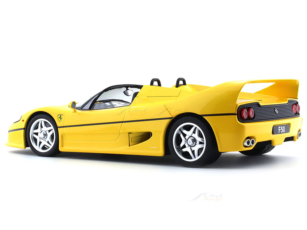 F50 open top 1995 galben cu vitrina plexiglass -1/24 de Bburago