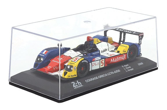 Courage Oreca LC70 Judd 2008 #5 S.Ayari , L.Duval si L.Groppi cu vitrina plexiglass - 1/43 Edicola