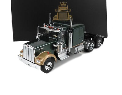 Camion Kenworth W900 truck dark green / gold metallic - 1/18 Road Kings