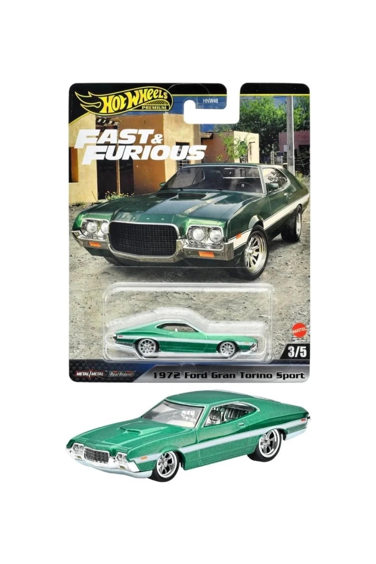 Masinuta metalica Ford Gran Torino Sport 1972 - 1/64 HW Premium