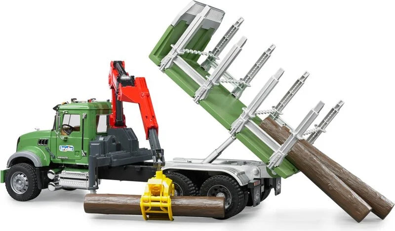 BRUDER 02824 - Camion forestier Mack cu macara