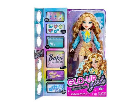 Papusa Glo-Up Girls Glo All Out - Rose 27cm