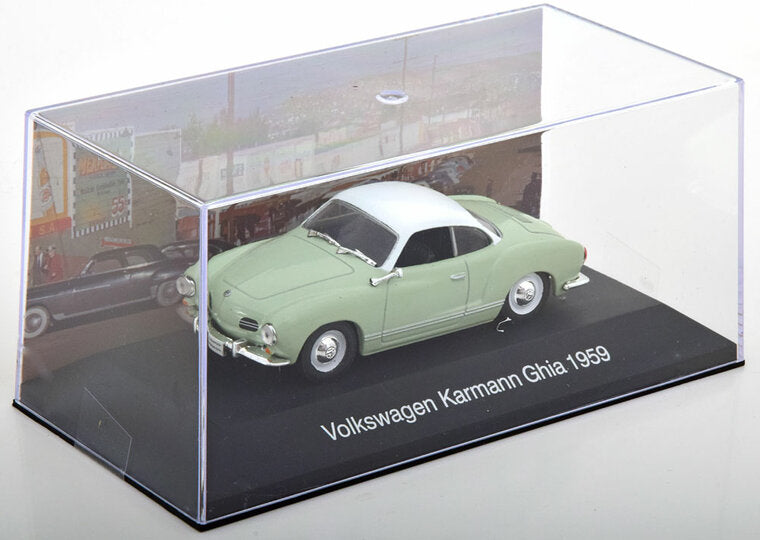 Volkswagen Karmann Ghia 1959 cu vitrina - 1/43 Altaya