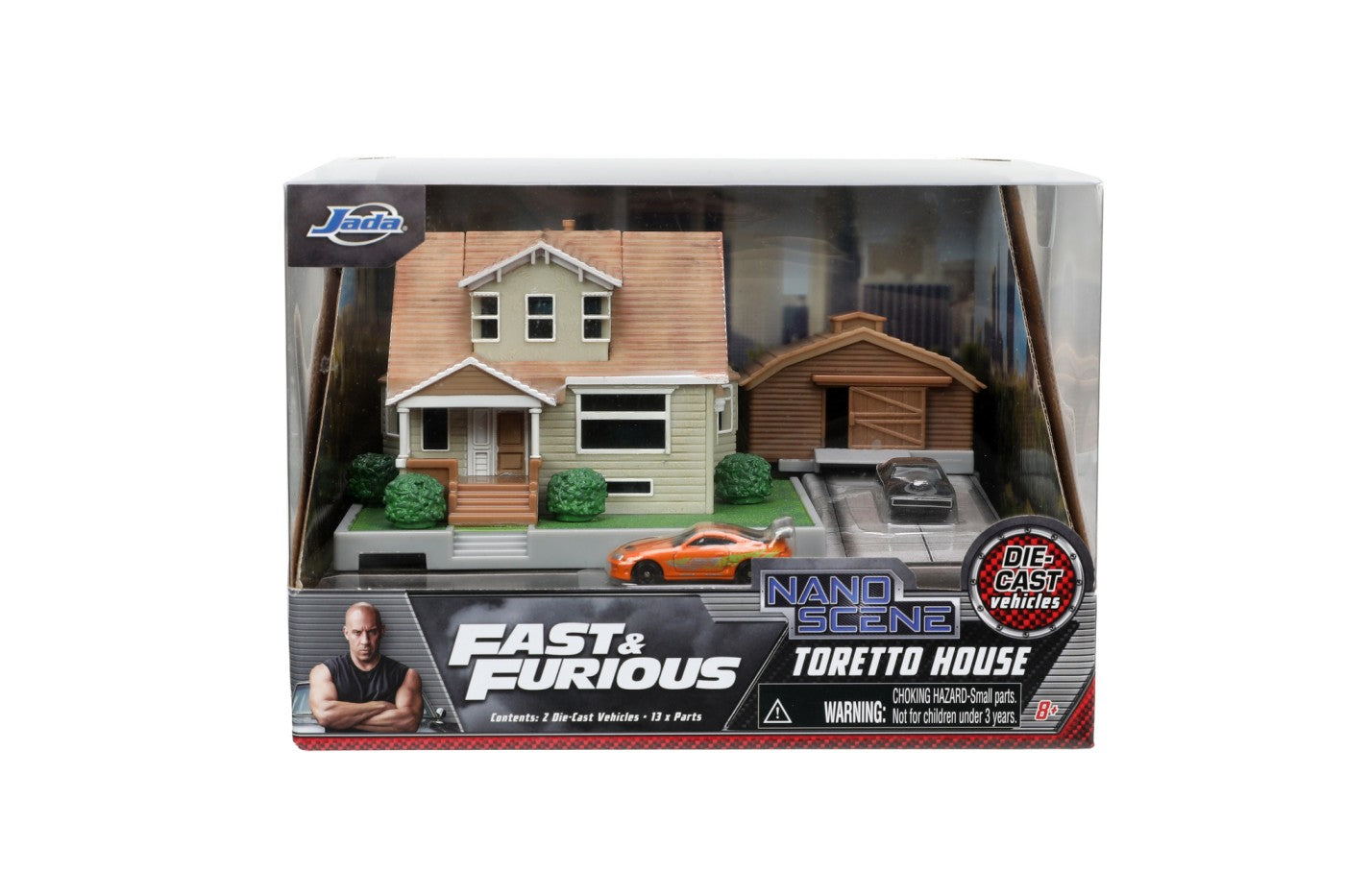 Diorama Casa Toretto cu 2 masinute 4cm - Jada