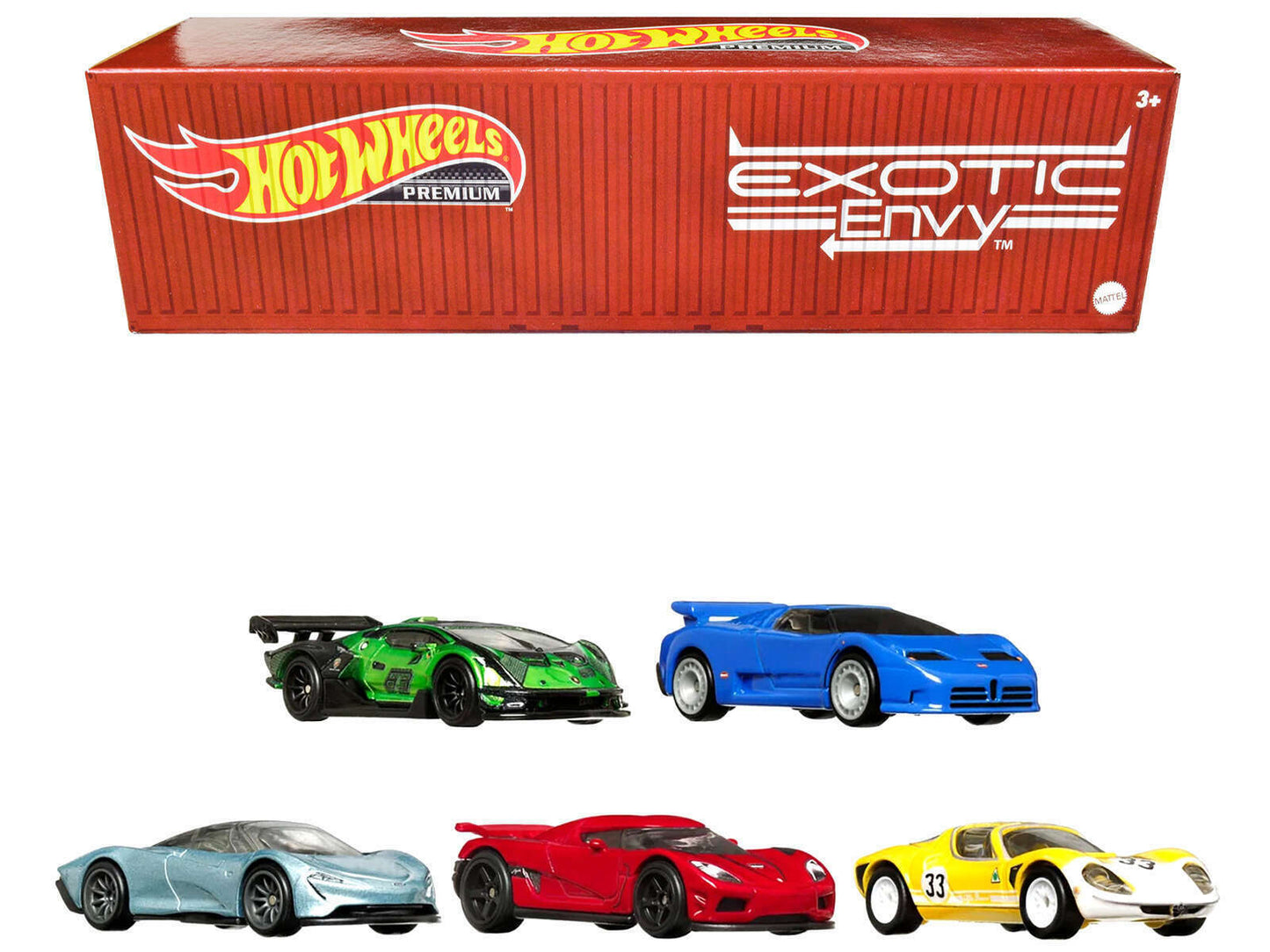 Set 5 masinute metalice Exotic Envy Container - 1/64 Hot Wheels Premium