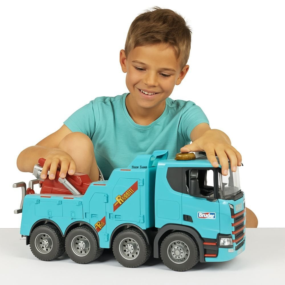 BRUDER 03553 - Camion pentru tractari grele Bruder 03553, Scania Super 560R, cu lumini si sunete