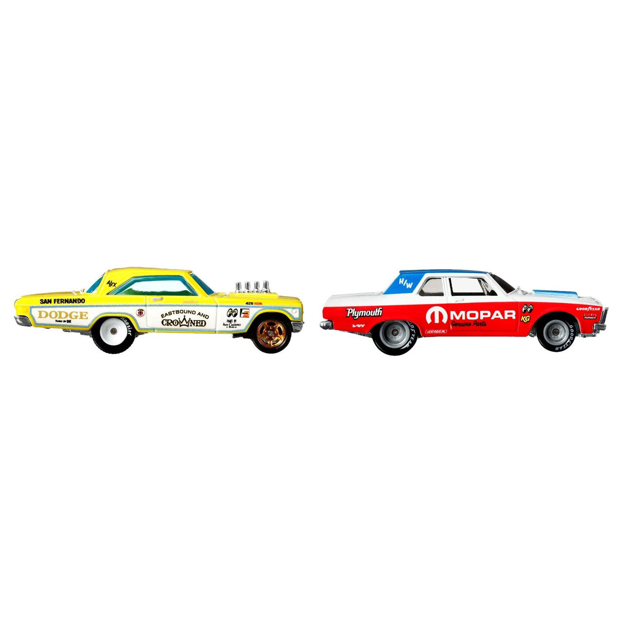 Set 2 masinute Plymouth Belvedere 426 Wedge 1963 si Dodge Coronet 1965 - 1/64 Hot Wheels Premium