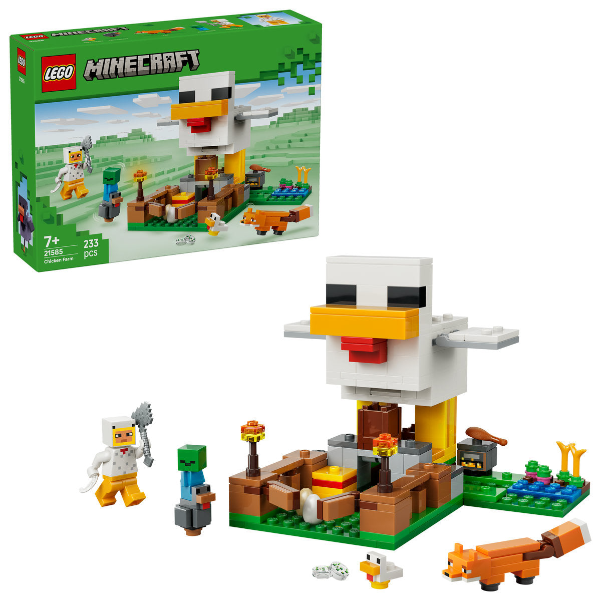 LEGO Minecraft 21585 - Ferma de pui (233 piese)