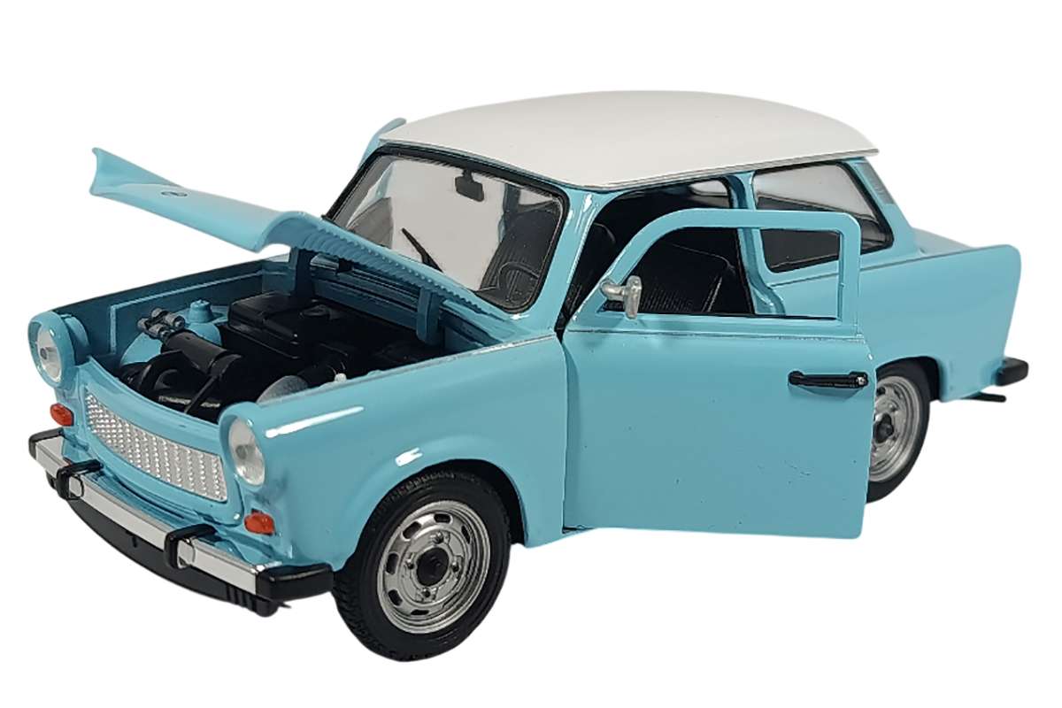 Trabant 601 bleu/alb - 1/24 Welly