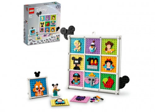 LEGO Disney 43221 - 100 de ani de figuri emblematice de animatie Disney (1022 piese)
