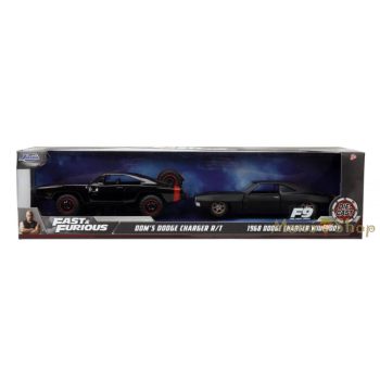 Set 2 masinute Fast And Furious - Dodge Charger R/T si Dodge Charger Widebody - 1/32 Jada