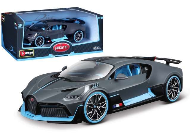 Bugatti Divo gri/bleu - 1/18 Bburago