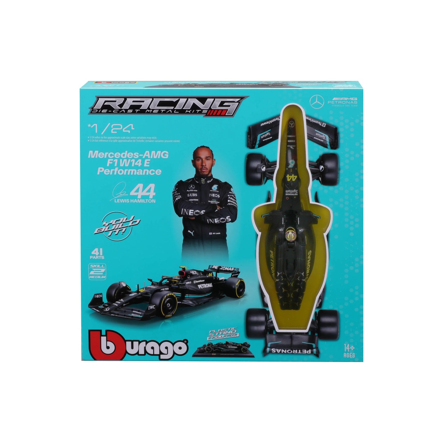 Formula 1 Lewis Hamilton Mercedes-AMG F1 W14 #44 2023 Kit de asamblare - 1/24 Bburago