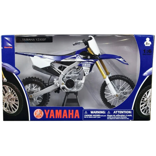 Motocicleta Yamaha YZ450F albastra - 1/6 NewRay