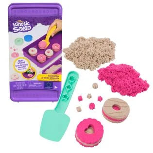 Set de joaca cu nisip si diverse forme Kinetic Sand - Cutie cu fursecuri