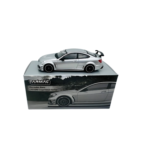 Mercedes-Benz C63 AMG Coupe Black Series argintiu - 1/64 Tarmac