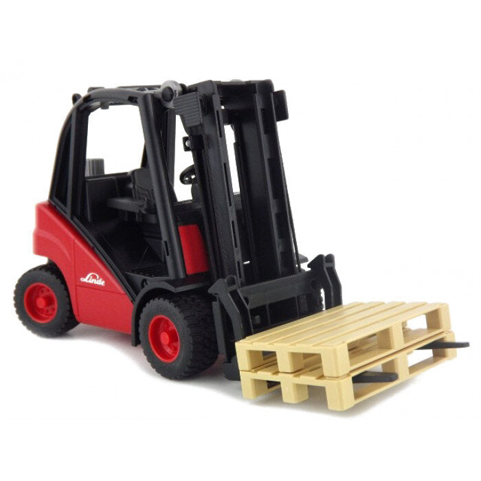 BRUDER 02511 - Stivuitor Linde H30D cu 2 paleti