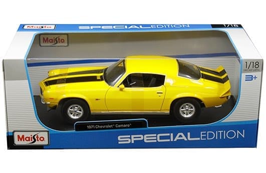 Chevrolet Camaro 1971 galben/negru - 1/18 Maisto