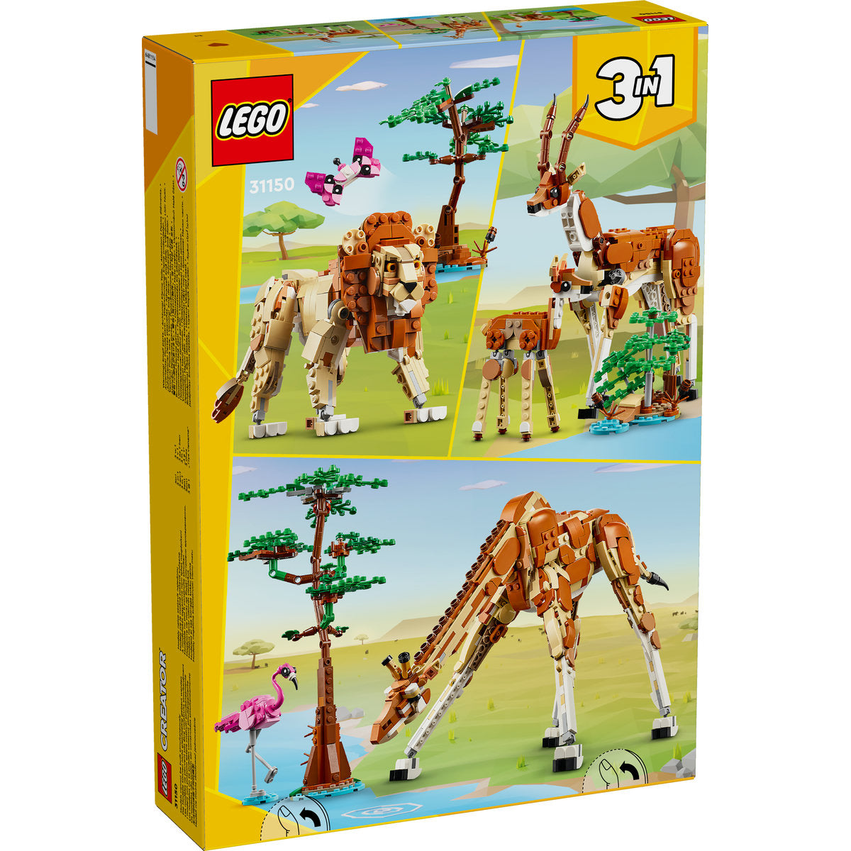 LEGO Creator 3 in 1  31150 - Animale salbatice din safari (780 piese)