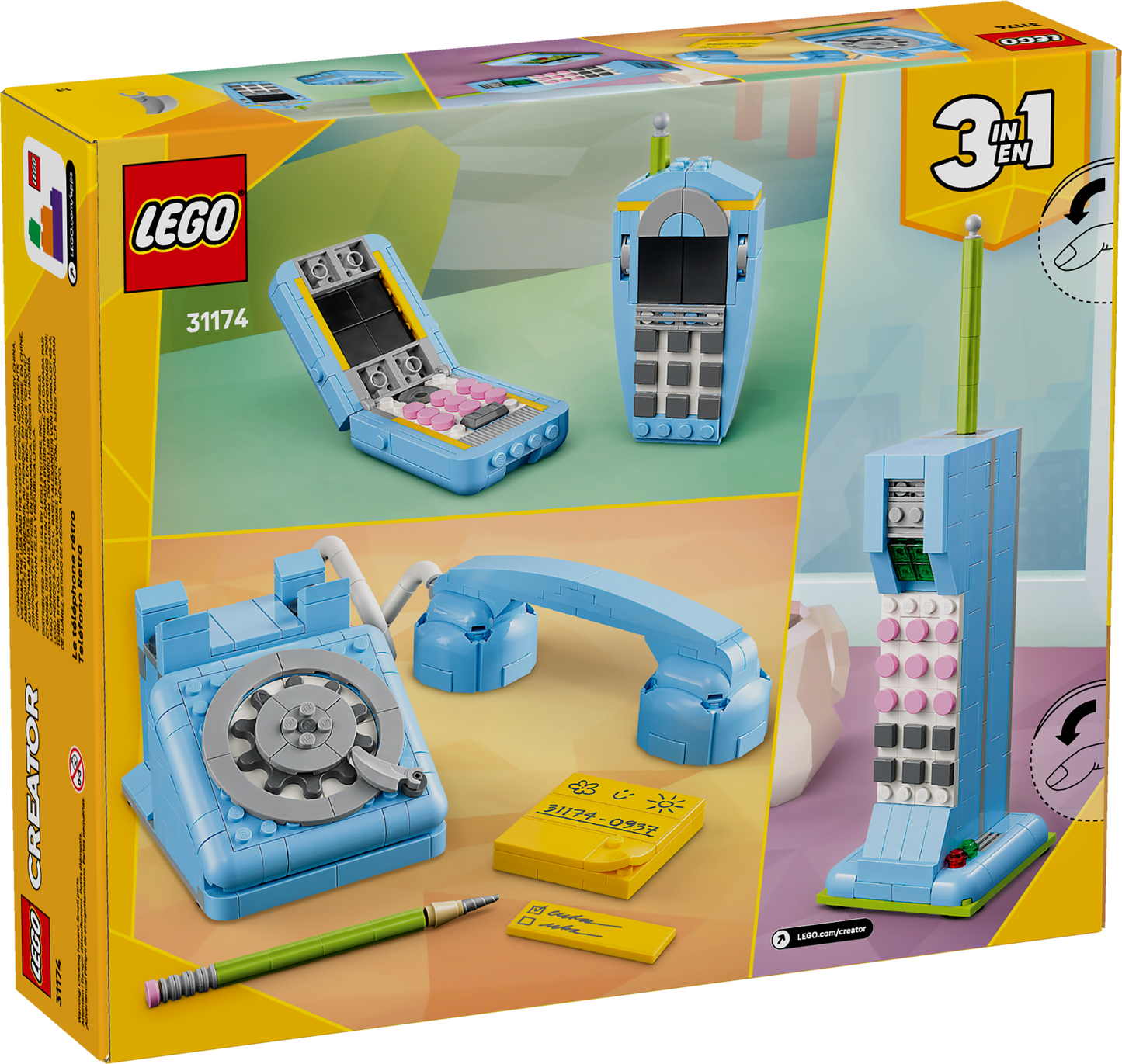 LEGO Creator 3in1 31174- Telefon retro (383 piese)
