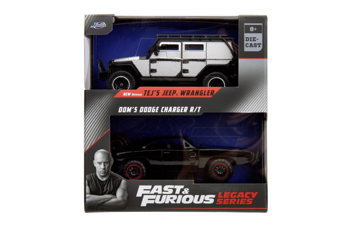 Set 2 masinute metalice - Jeep Wrangler si Dodge Charger R/T - 1/32 Jada