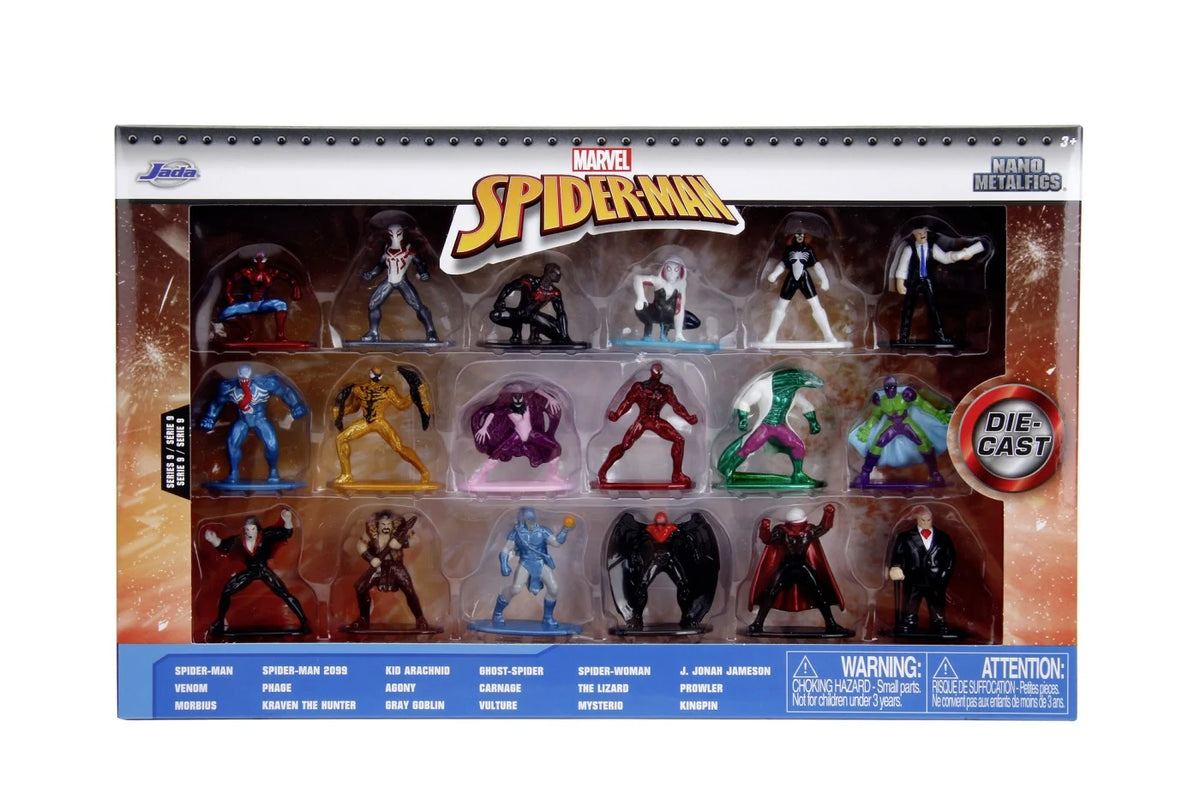 Set 18 figurine Spider-Man  Metal, 4cm - Jada
