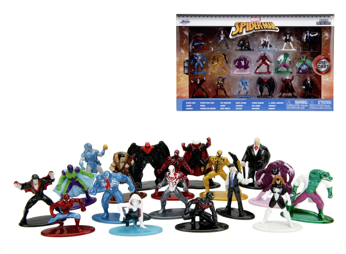 Set 18 figurine Spider-Man  Metal, 4cm - Jada
